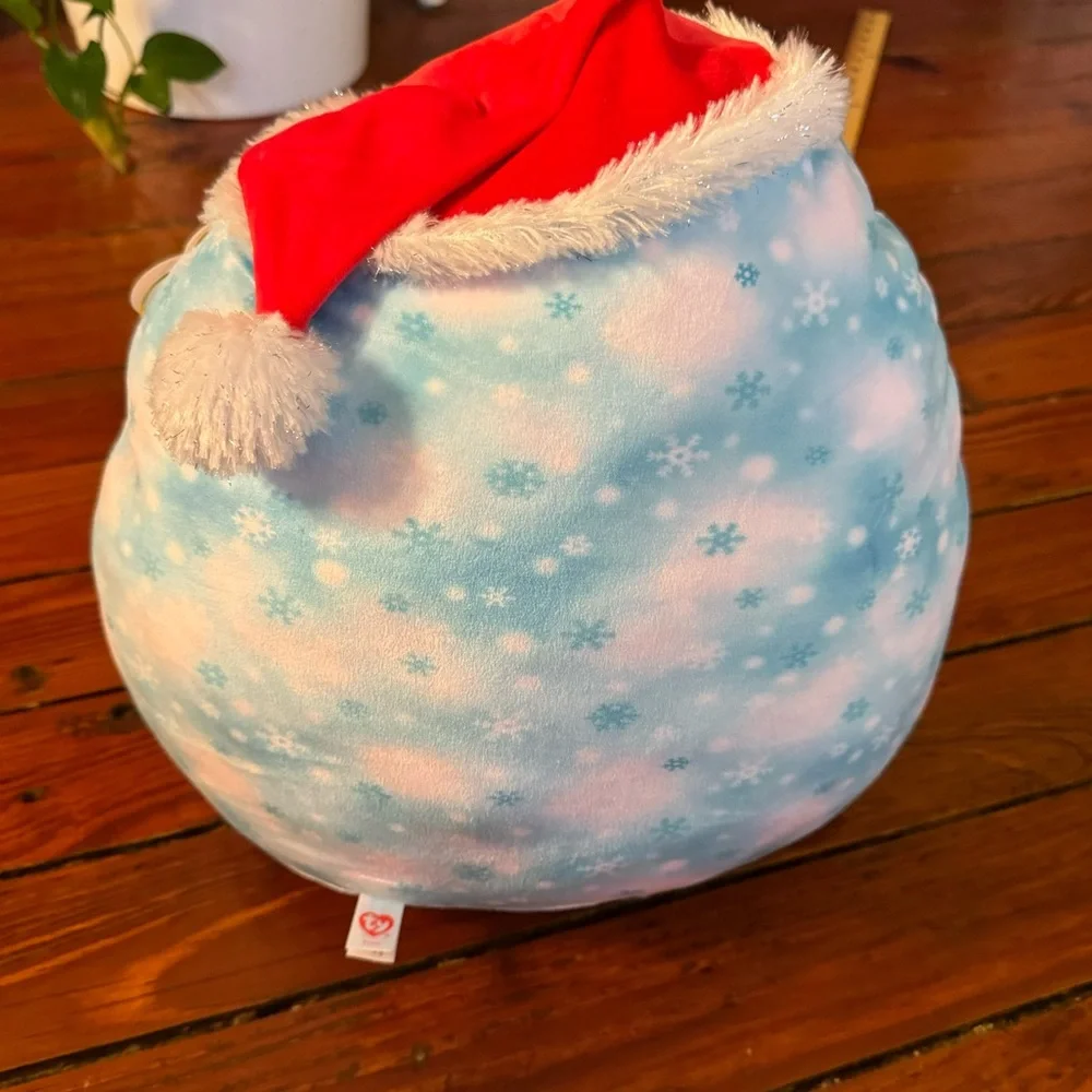Ty Squishy Beanies FLECK The Snowman NWT Plush Pillow